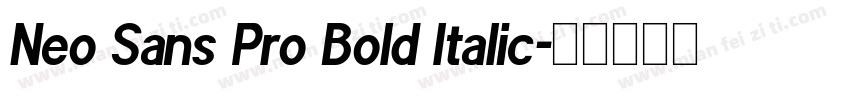 Neo Sans Pro Bold Italic字体转换